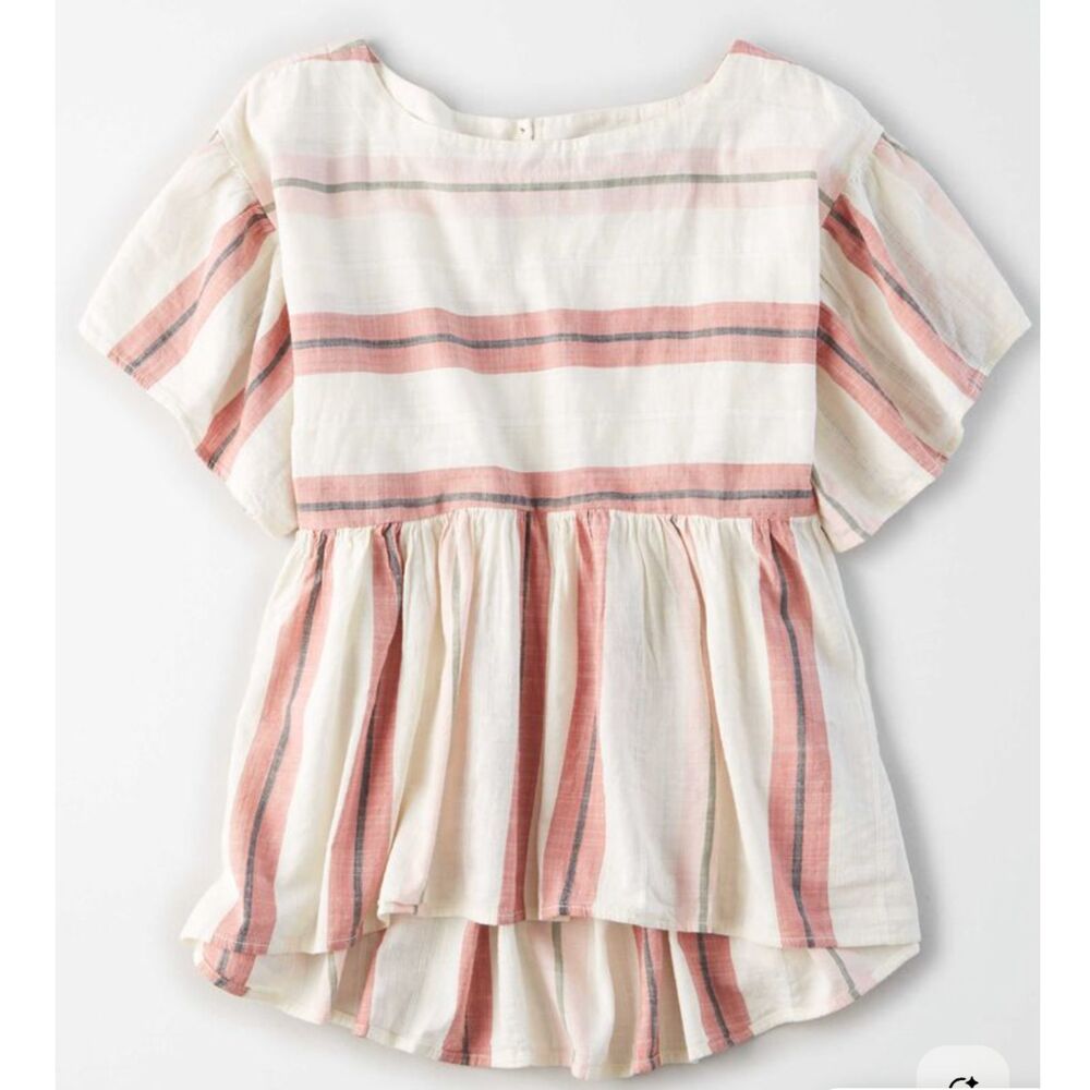 NWOT American Eagle Striped Blouse Size M